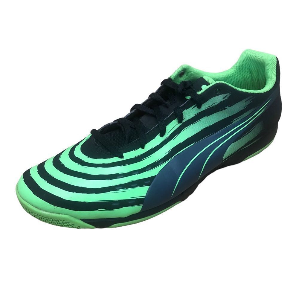 Men's Green and Black Indoor Soccer Shoe